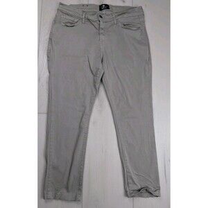 7 For‎ All Mankind Mens 34x26 Luxe Sport Slimmy Pants Tan Straight Leg Casual